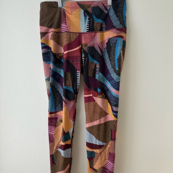 Prana kimble printed 7/8 leggings in womens L high rise yoga lightweight - Picture 5 of 10